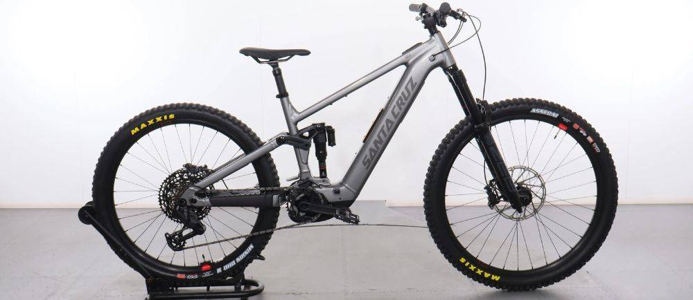 Santa Cruz Vala e-bike on a stand