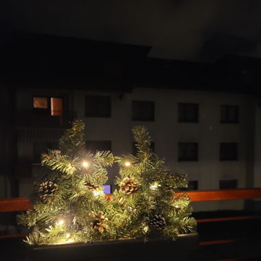 LED Weihnachtsbäume für den Balkon