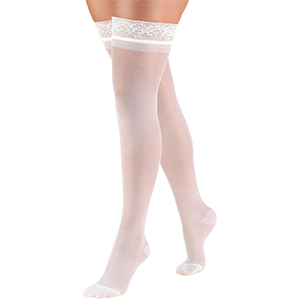 Thigh High Sheer Stockings in White