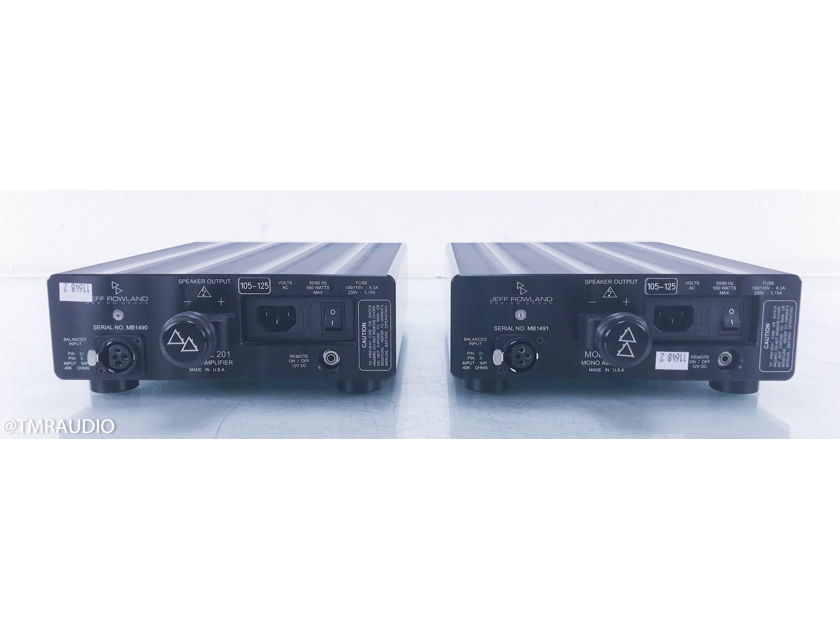 Jeff Rowland Model 201 Mono Power Amplifiers; Pair of Monoblocks (11648)