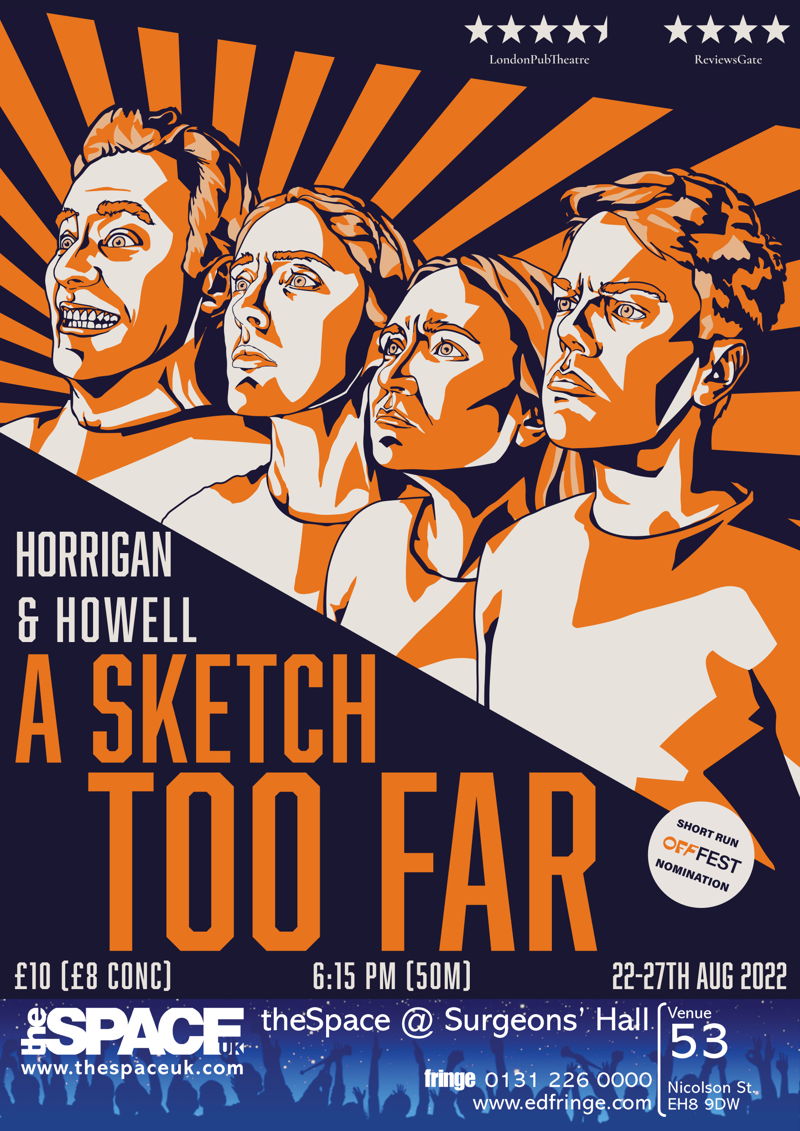 The poster for Horrigan & Howell: A Sketch Too Far