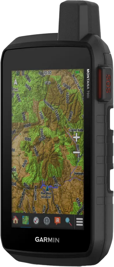 A Garmin Montana 700i handheld GPS