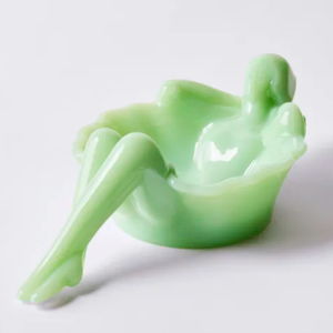 Mosser Glass Bathing Beauty Soap & Snack Dish, 3 Colors