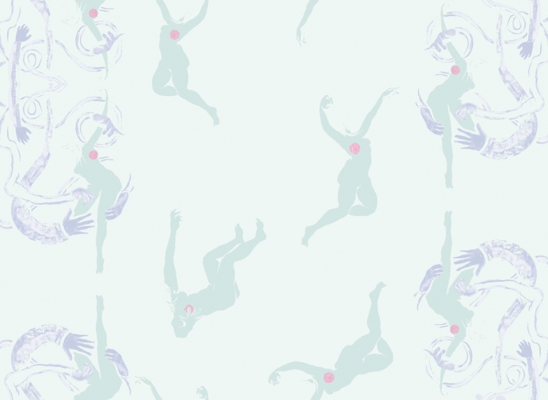 Pastel Romantic Stripe Designer Wallpaper pattern