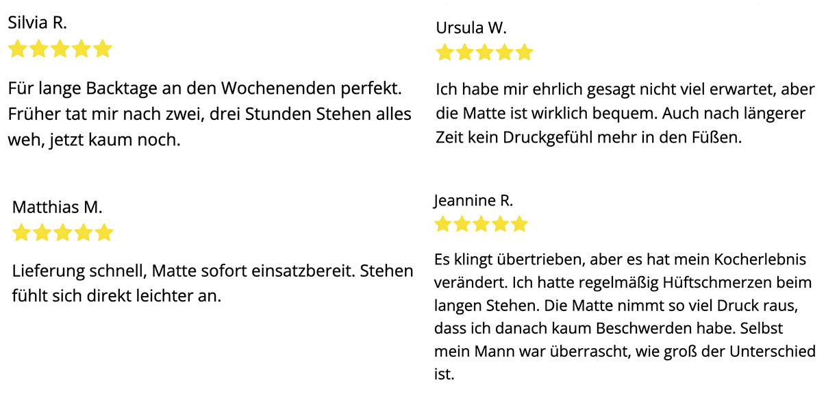 Positive Kundenbewertungen
