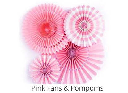 Pink Fans & Pompoms