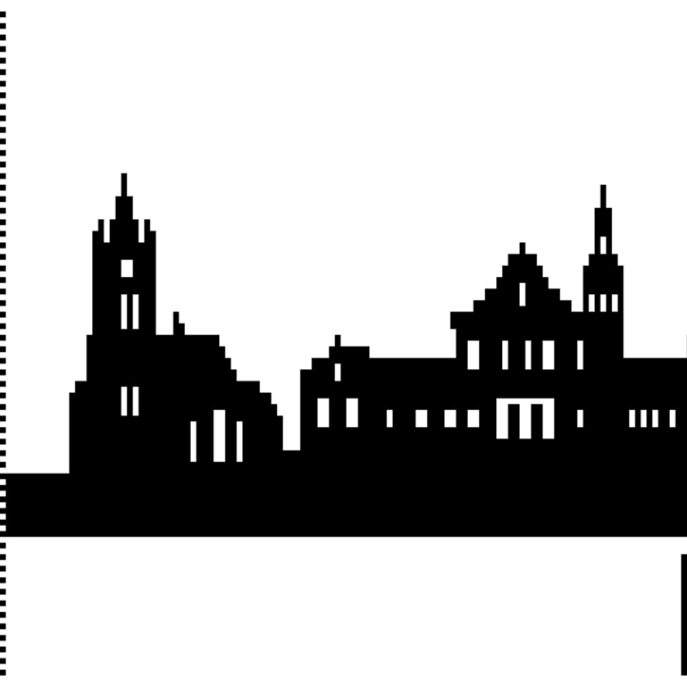 Skyline Delft (mozaïek overlay)
