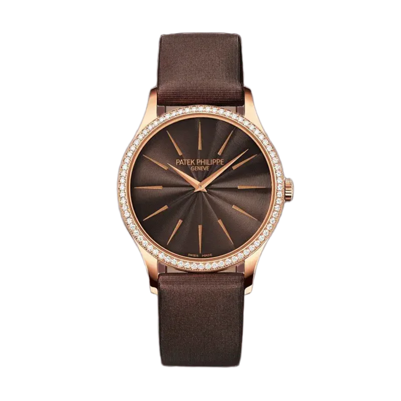 Rose Gold Brown Dial Diamond Bezel 4897R-001, image 1