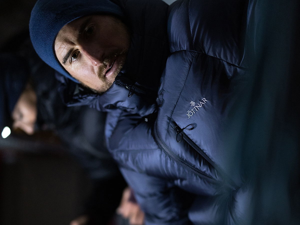 DownTek insulated jacket in the mountains