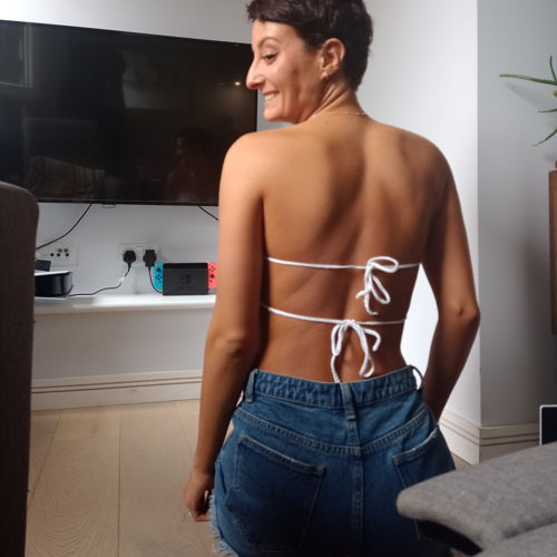 Haakpatroon: Gehaakte bralette met plooien