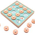 A Montessori Memory Game with a wooden board, sixteen pieces and cartoon animals.