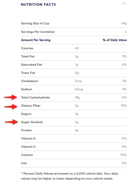 N!ck's Nutrition Facts