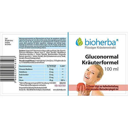 Gluconormal Kräuterformel Tropfen, Tinktur 100 ml