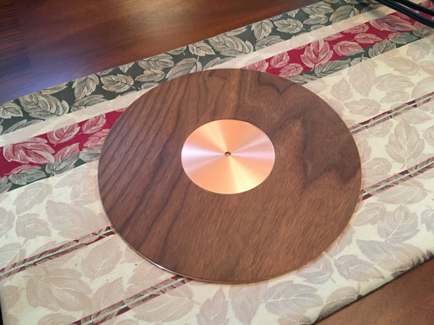 TT weights Turntable Platter Mat Copper and Wood