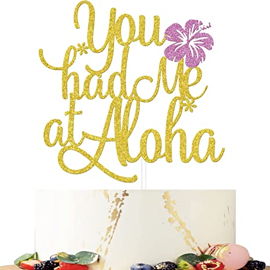 You had me at Aloha wedding cake topper