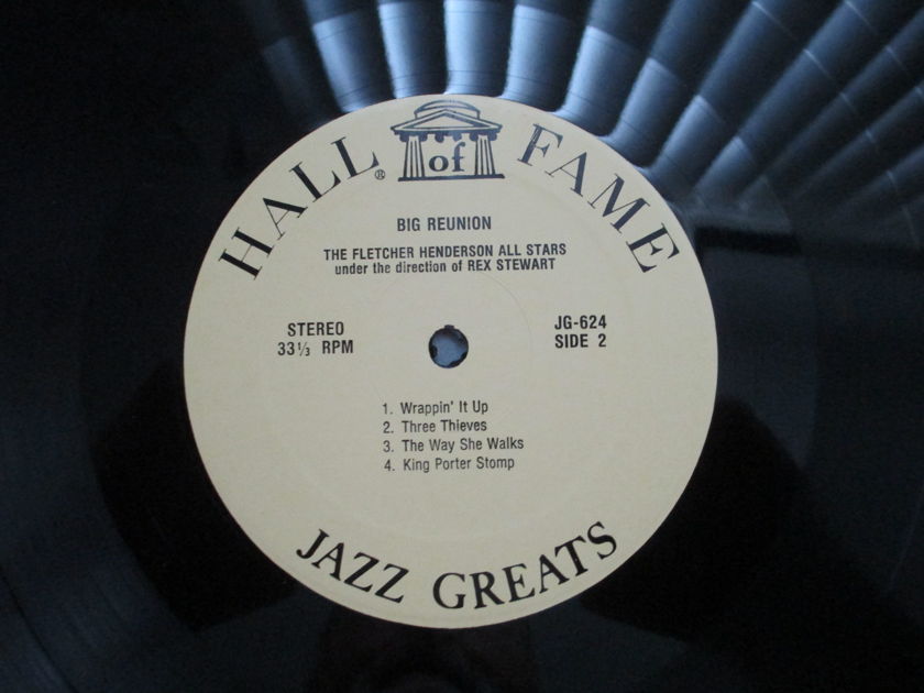 FLETCHER HENDERSON ALL STARS (VINTAGE VINYL LP)  - BIG REUNION w/ REX STEWART  (1972) HALL OF FAME JAZZ GREATS RECORDS JG 624