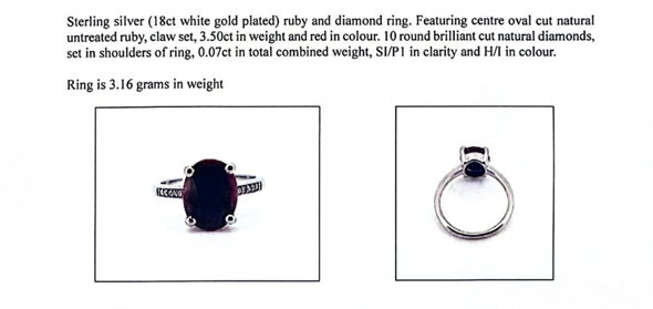 Natural Ruby & Diamond Ring (3.50ct)
