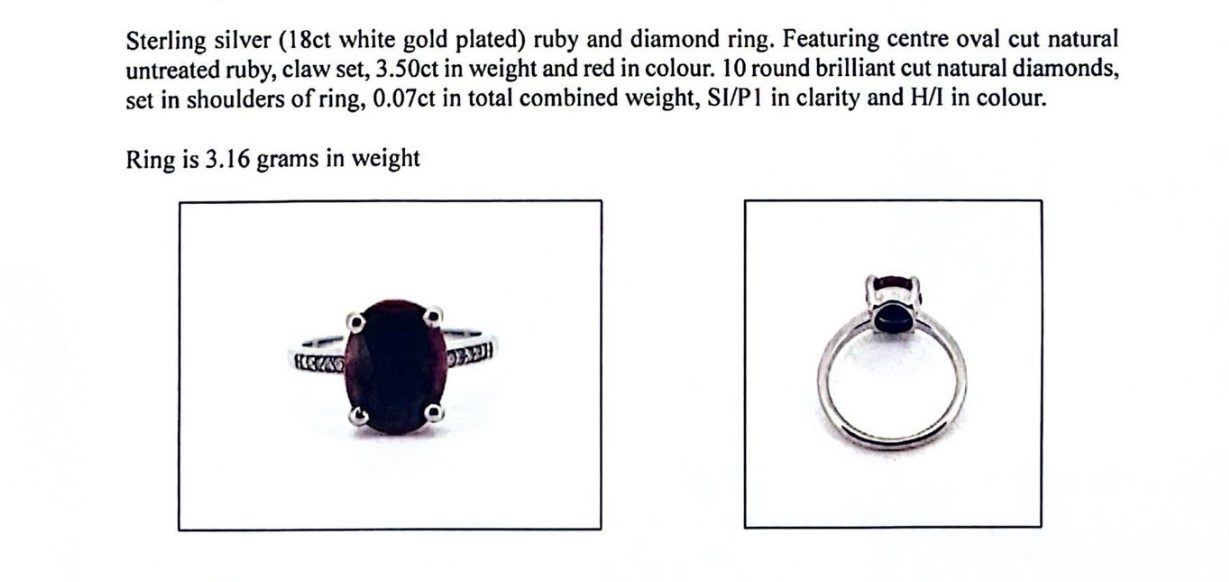 Natural Ruby & Diamond Ring (3.50ct)