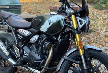 2025 TRIUMPH SCRAMBLER 400 X motorcycle for rent near Sandy Springs, GA