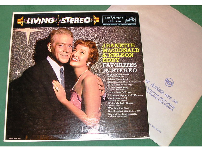 JEANETTE MacDONALD & NELSON EDDY - * FAVORITES IN STEREO * RCA BLACK DOG LSP-1738  (NYC PRESS)
