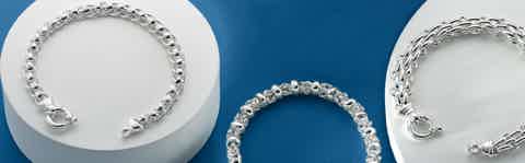 Ladies sterling silver bracelet-Pobjoy