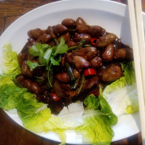 Stir fried chicken hearts... Soo Yummy and cheap !