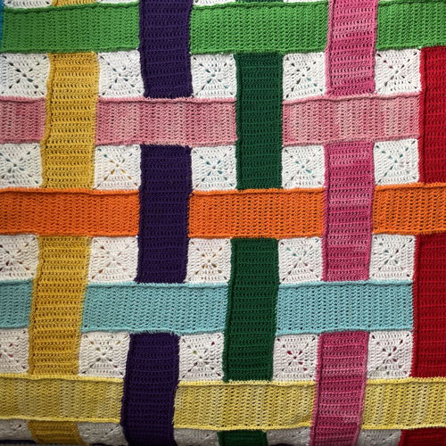Pattern: Crocheted woven blanket