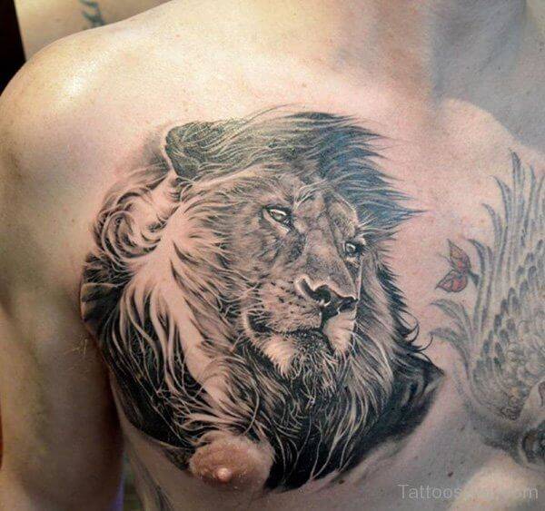 Tatouage Crinière Lion Homme