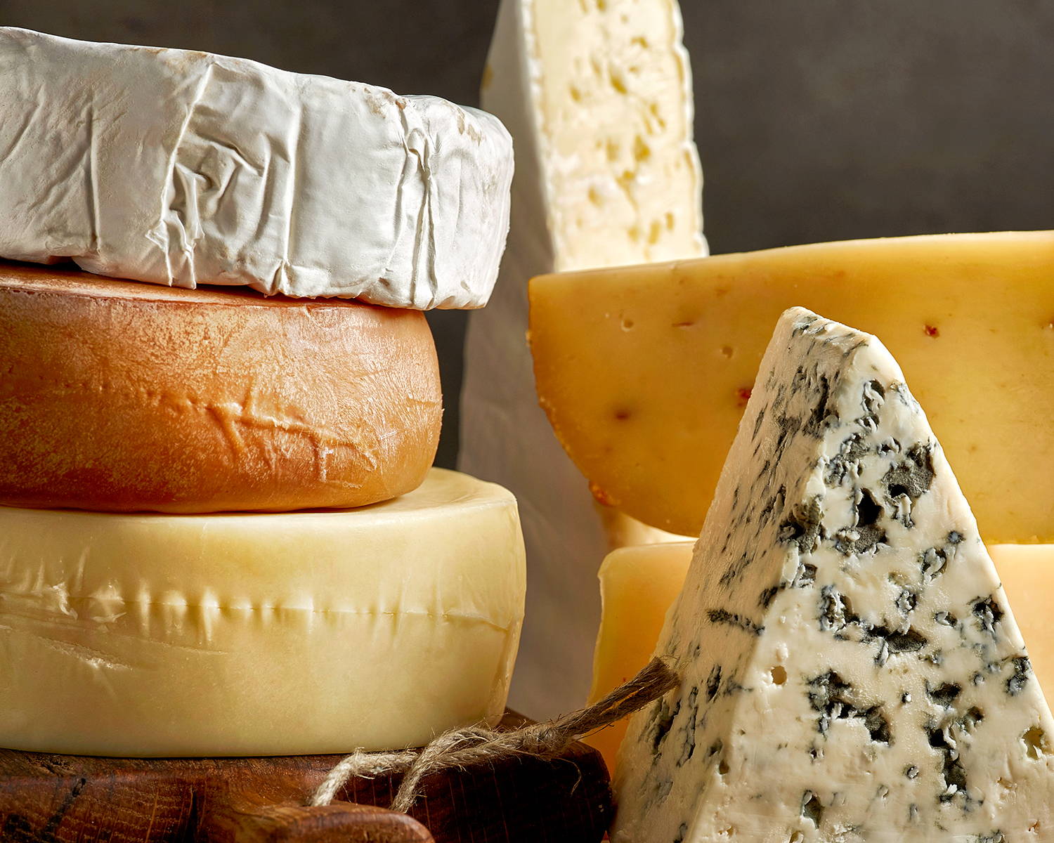 Variety of cheeses