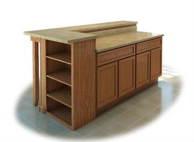 ISLAND J: 60″ ISLAND WITH RAISED BAR ISLAND J: 60″ ISLAND WITH RAISED BAR