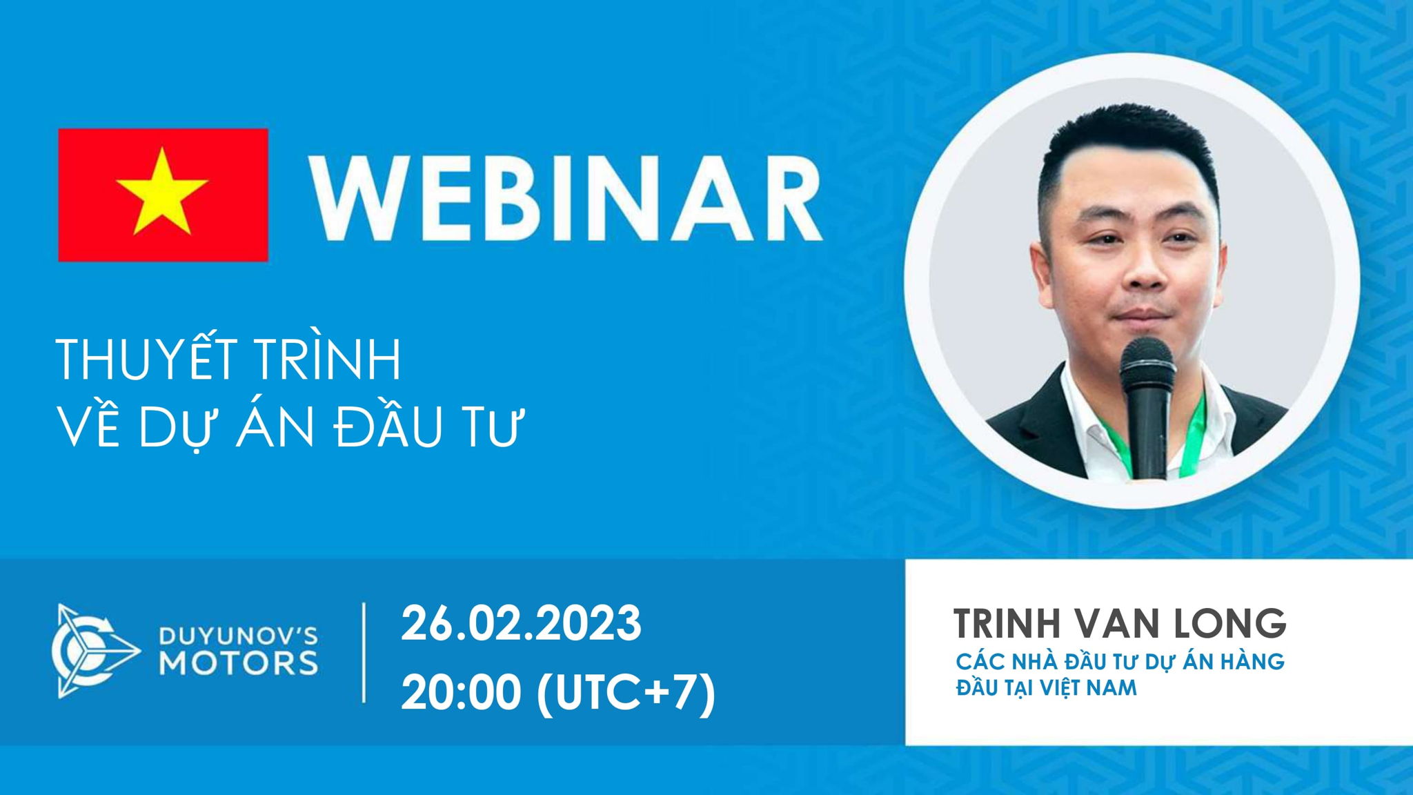 Vietnam. Thuyết trình dự án đầu tư "Động cơ của Duyunov"