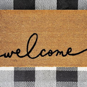THEODORE MAGNUS Door Mat – Coir Doormat for Outdoor Entrance, Durable Welcome Mat with Non-Slip Backing, Perfect for Front Door and Entryway - Outdoor/Indoor - Warm Greeting