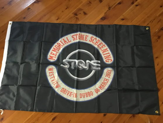 RIP SANDY HARBUTT MEMORIAL man cave flags mancaveidea. Wall hanging. Banner - Image 3