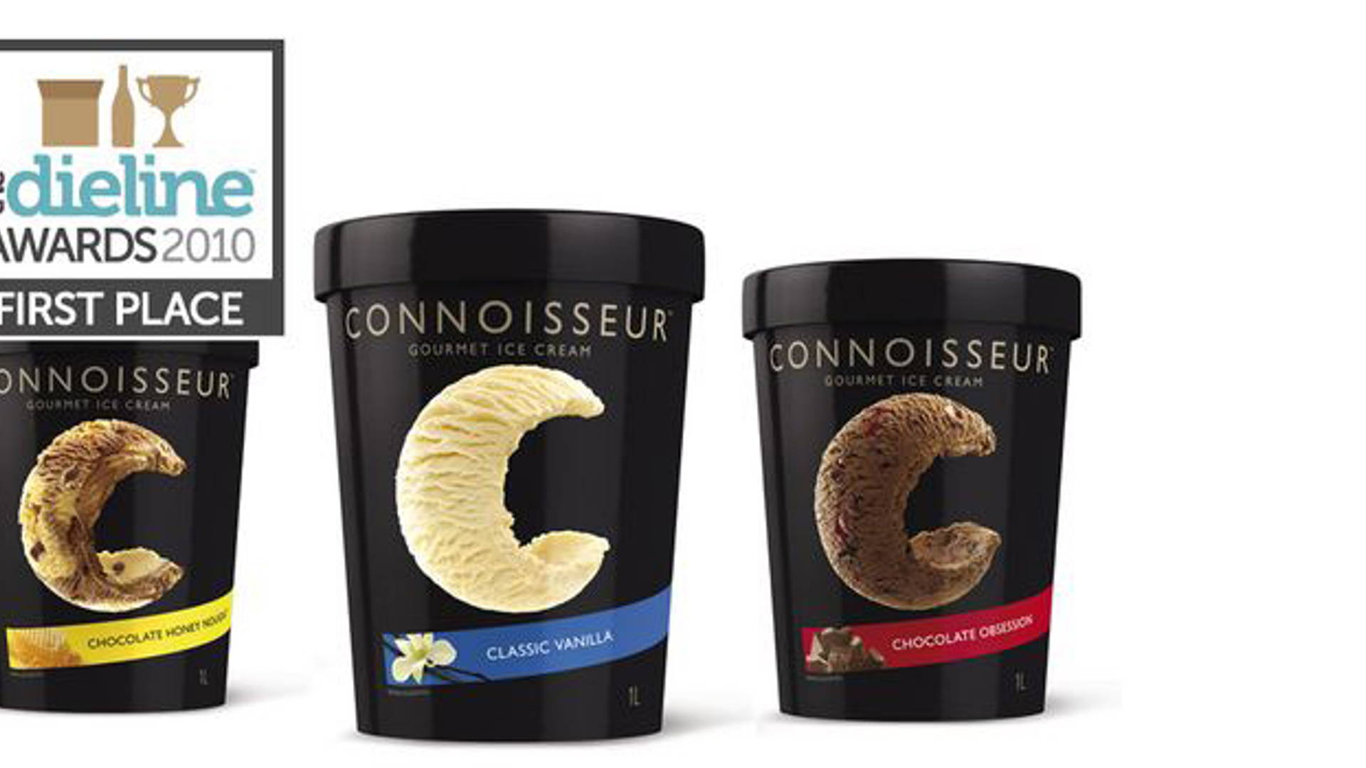 Featured image for The Dieline Awards: First Place - Food C - Connoisseur Gourmet Ice Cream