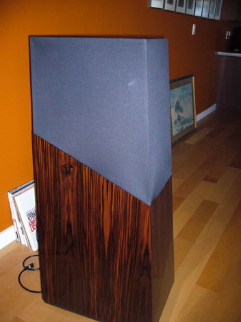 One speaker has a very small inperfection in the high gloss surface