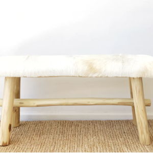 Goat Hide Bench