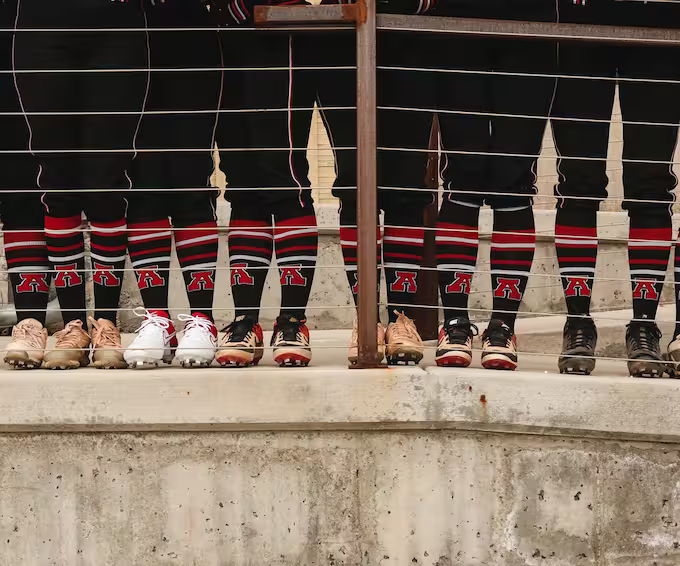Softball Team Legs Photo