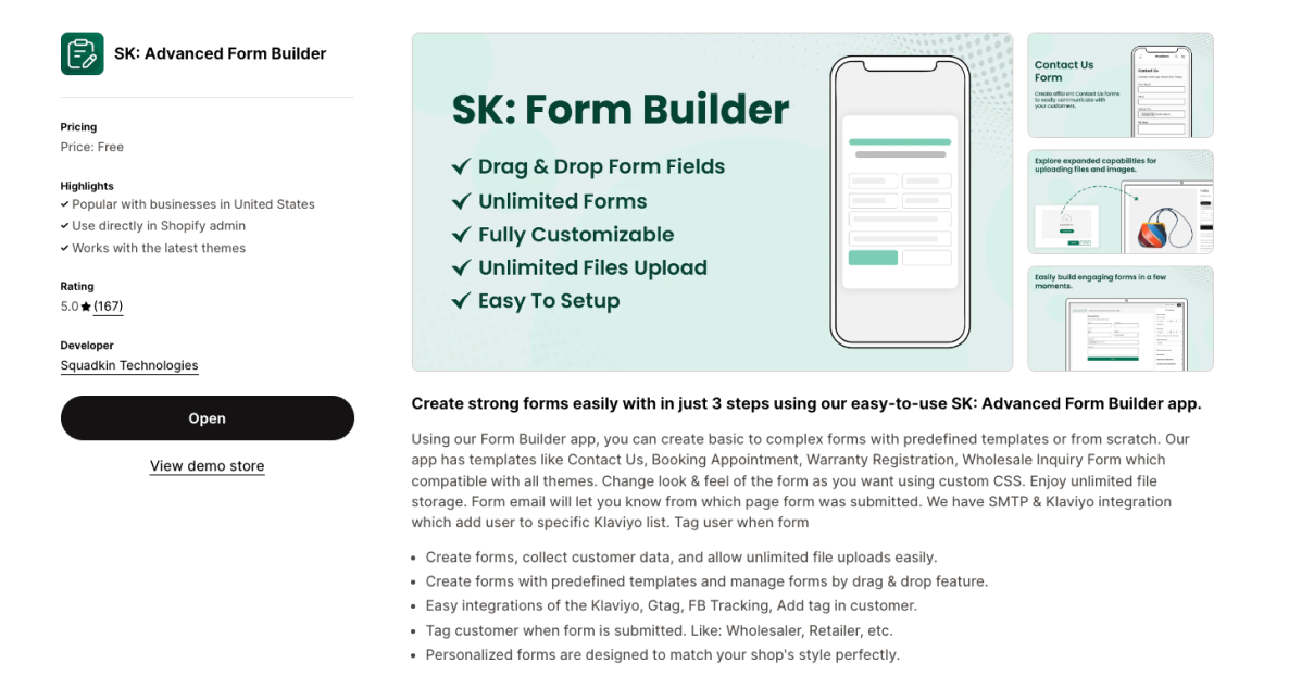 SK Advanced Form Builder