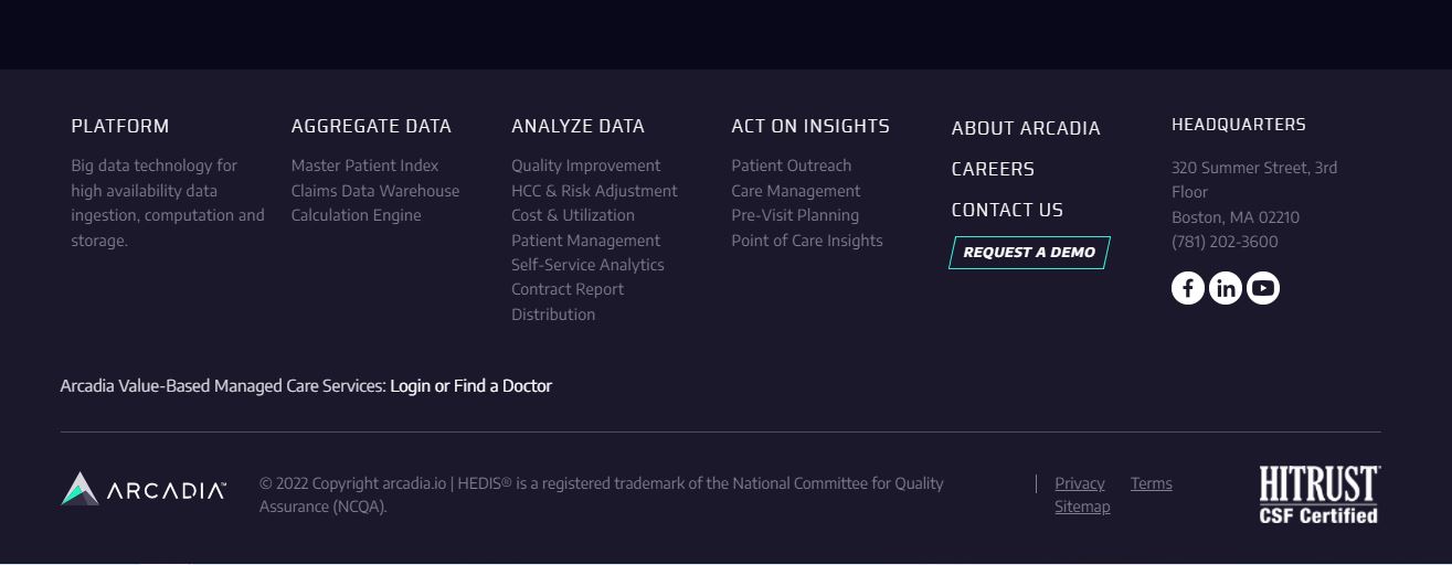 Arcadia product / service