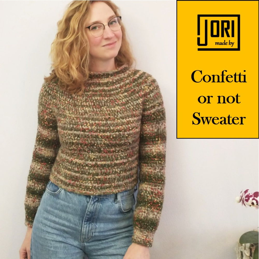 Confetti or not sweater (tunisian crochet)