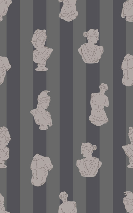 grey & black statue stripe wallpaper pattern image