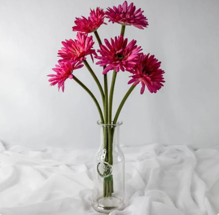 Fuchsia Real Touch Gerbera - Realistic Artificial Flowers - Image 4
