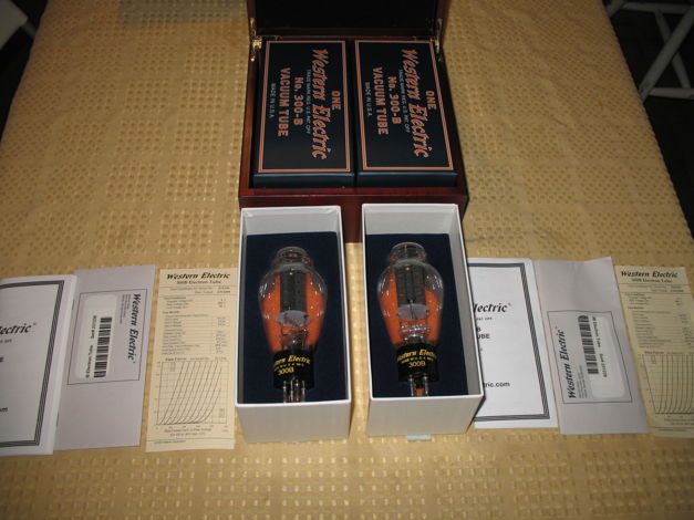 Western Electric 300B Reissued Matched Pair Low Hours w...