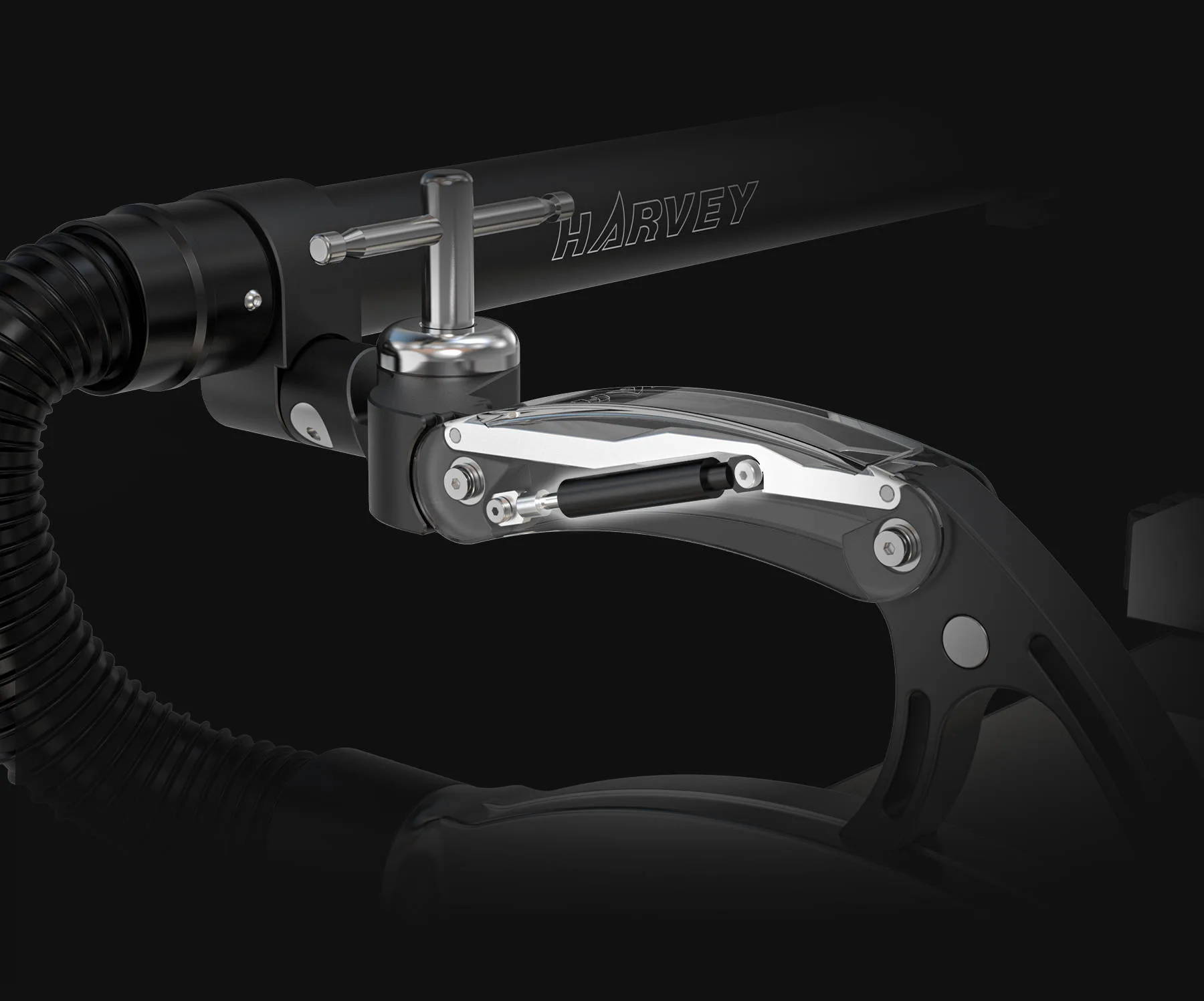 universal overhead guard table saw accessory Shark S10 air spring lift linkage allows guard to rise and lower with smooth, fluid motion, adding levels of control and finesse with every touch