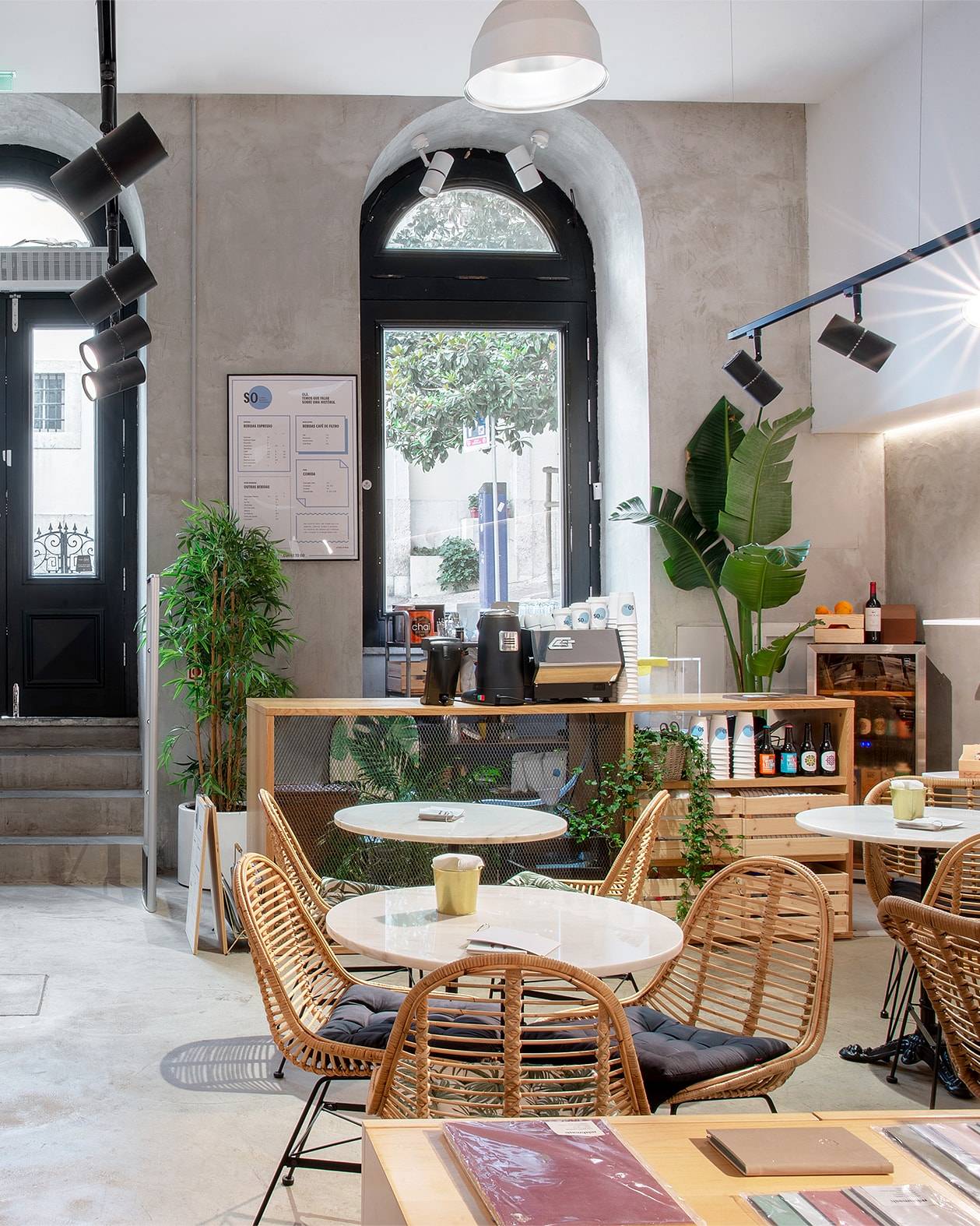 SO Coffee Roasters specialty coffee shop inside The Feeting Room in Chiado Lisboa