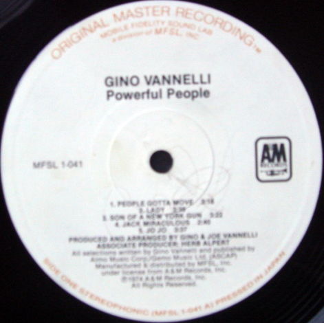 ★Audiophile★ MFSL / GINO VANNELLI, - Powerful People, NM!