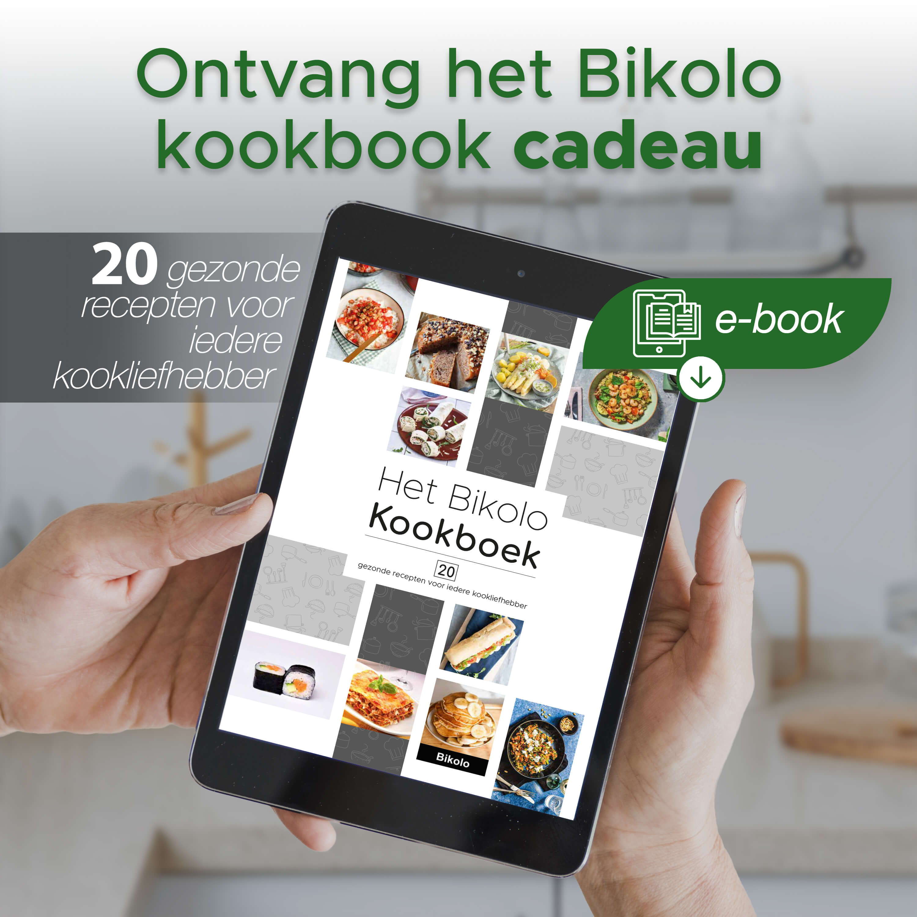 kookboek met 20 gezonde en lekkere recepten