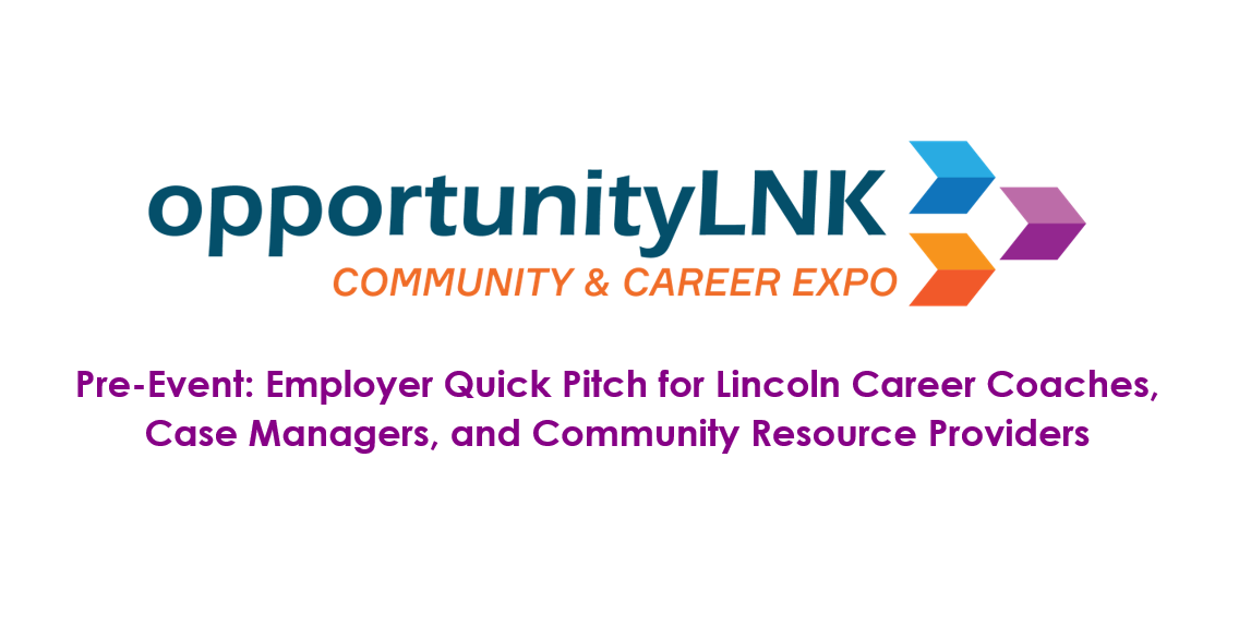 OpportunityLNK Community & Career Expo Pre-Event promotional image