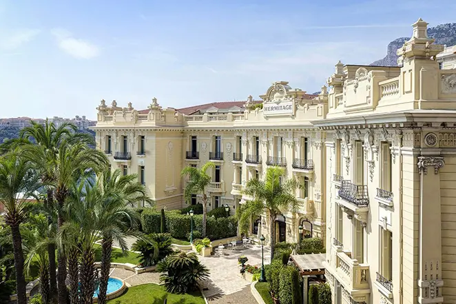 Vue sur l'Hôtel Hermitage Monte-Carlo