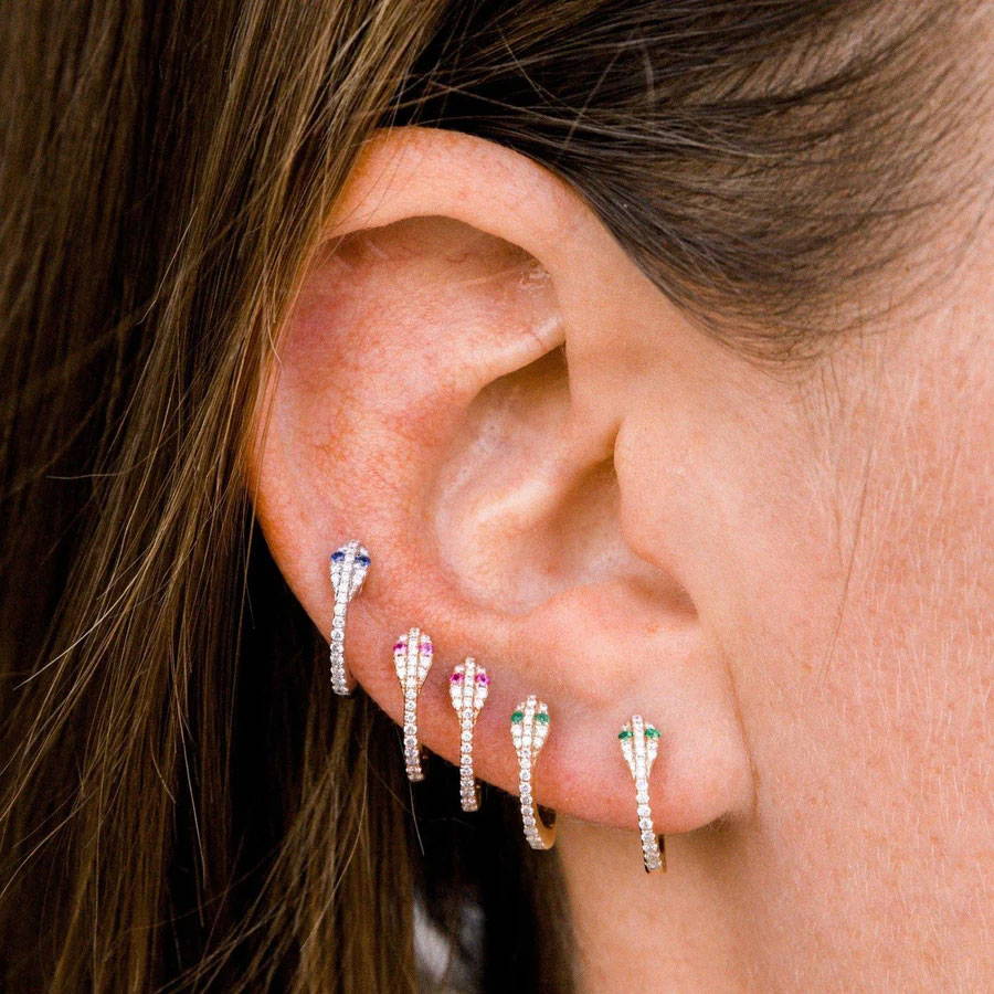 Collection of Snake Hoop Earring
